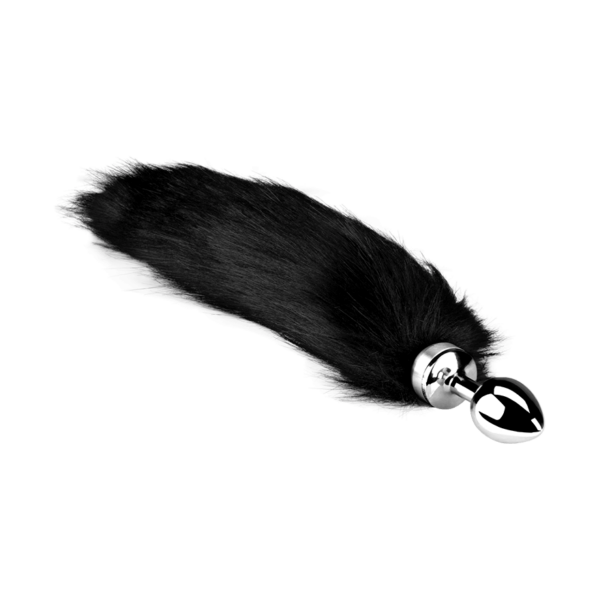 Buttplug with black Tail, 8,5cm