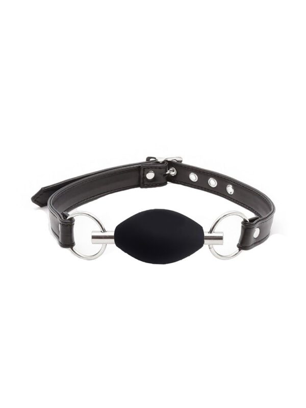 Black Label Silicone Oval Ball Gag: Ballknebel